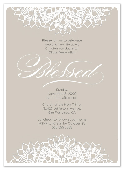 Baptismal Lace by Sandy Pons