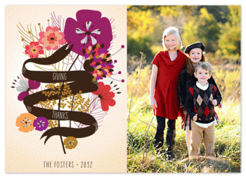 floral banner for thanksgiving