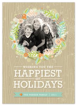 Cheery Woodgrain Wreath