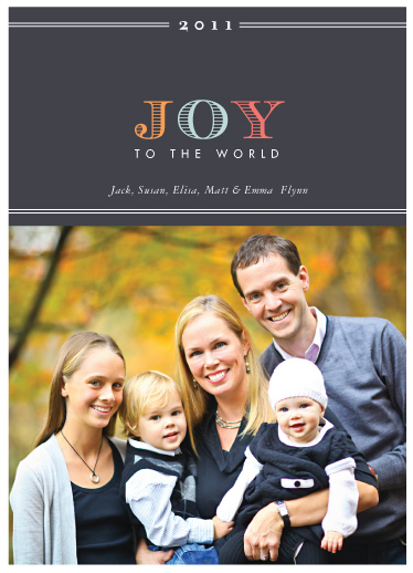 colorful joy to the world on gray by wendy fessler