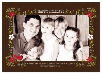 Christmas Woodsy Floral Frame