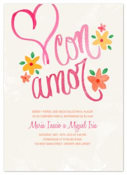 Con Amor Hand Painted Invitation