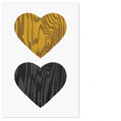 Woodgrain hearts