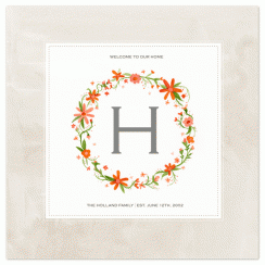 Rosy Welcome Monogram