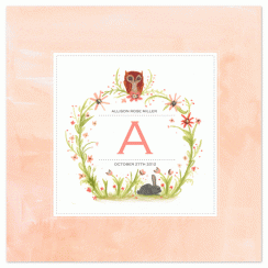 Woodland Baby Girl Monogram