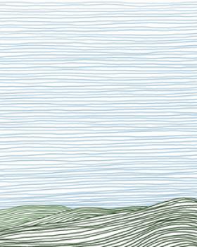 Stripe Landscape: Green Hills