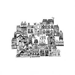 Little houses on a hillside