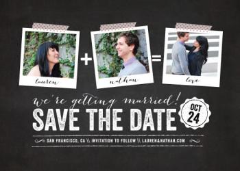 Polaroid on Chalkboard