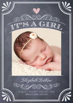 It's a Girl Vintage Chalkboard